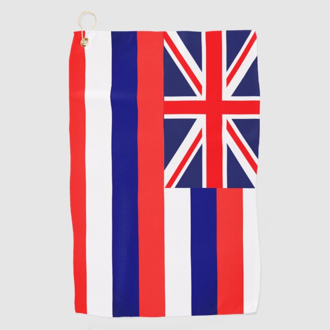 Serviette de golf du drapeau d'État d'Hawaii (Devant)