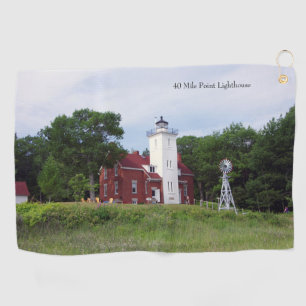 Serviette de golf du phare de 40 Mile Point