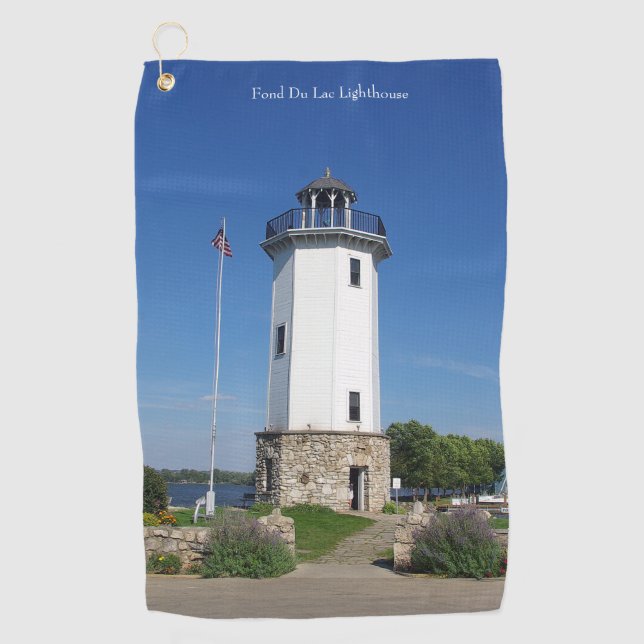 Serviette de golf du phare de Fond Du Lac (Devant)