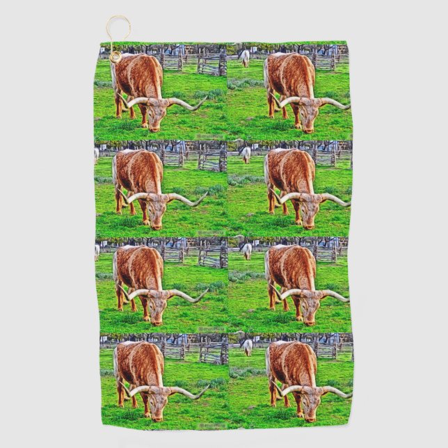 Serviette de golf du Texas Longhorn (Devant)
