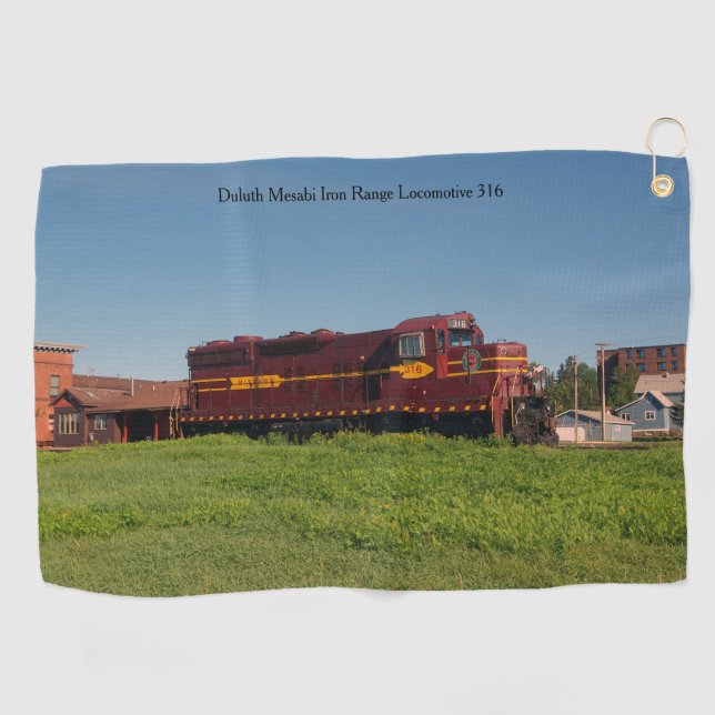 Serviette De Golf Duluth Mesabi Iron Range Locomotive 316 (Horizontal)