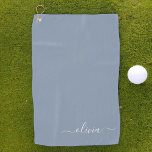 Serviette De Golf Dusty Blue minimaliste moderne Monogramme élégant<br><div class="desc">Découvrez notre Dusty Blue Minimalist Modern Monogram Elegant Collection : Elevez votre style avec une sophistication sobre et un charme intemporel. Notre collection présente des motifs minimalistes dans une teinte bleu roux apaisante, rehaussée d'élégants monogrammes adaptés à votre goût personnel. De la papeterie raffinée aux accessoires polyvalents, chaque pièce de...</div>