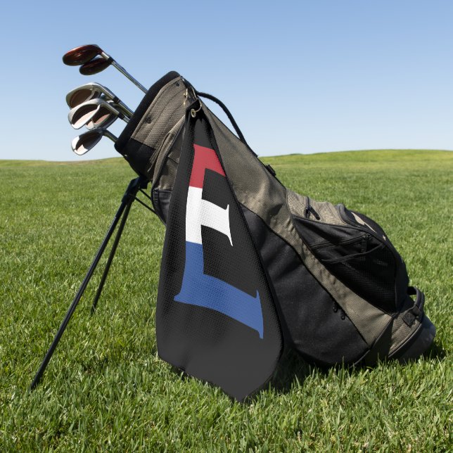 Serviette De Golf E Monogramme superposé sur l'indicateur NLD sur le (Vert)