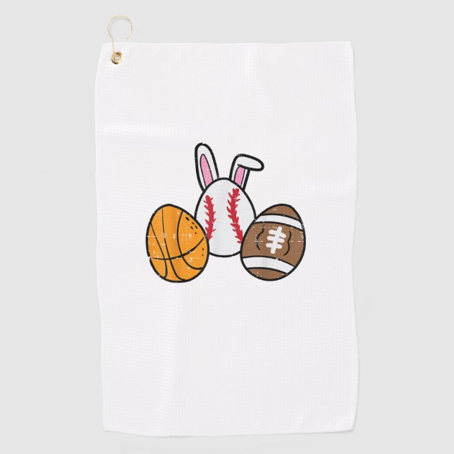 Serviette De Golf Easter Balls Basketball Baseball Football Boys Kid (Devant)