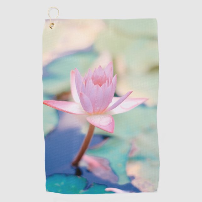 Serviette De Golf Eau de fleurs de la photo de Lily Pad (Devant)