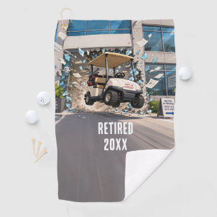 Serviette De Golf Échapper à la retraite du bureau