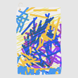 Serviette De Golf Éclaboussure de peinture abstraite moderne