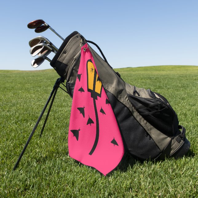Serviette de golf Éclairage public et papillons de (Vert)