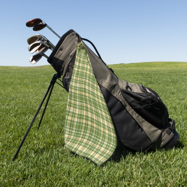 Serviette De Golf Écossais Orange Et Vert À Carreaux (Vert)