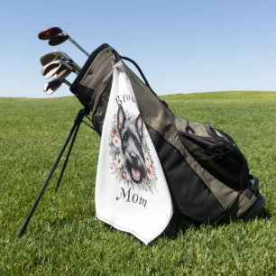Serviette De Golf Ecosse aquarelle et couronne florale