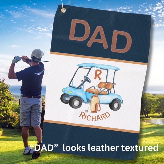 Serviette De Golf Écran en cuir unique look Panier de golf DAD initi (Créateur téléchargé)