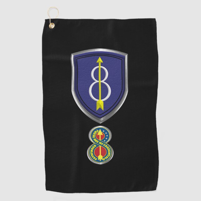 Serviette De Golf Ecusson de la 8e division d'infanterie « Pathfinde (Devant)