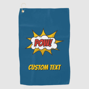 Serviette De Golf Effet audio comique Pow