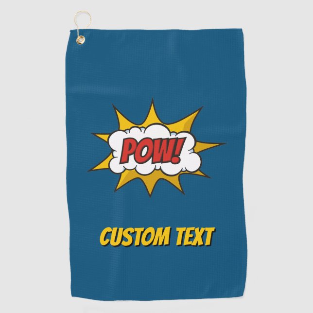 Serviette De Golf Effet audio comique Pow (Devant)