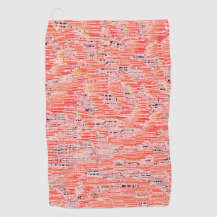 Serviette De Golf Effet de mosaïque ciselée en couleur pêche et saum