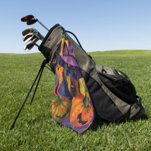 Serviette De Golf Éffrayant australien Kelpie Citrouille Halloween
