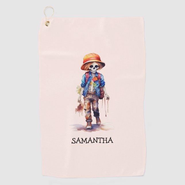 Serviette De Golf Éffrayant, mais joli Zombie Kid - Adorable Macabre (Devant)