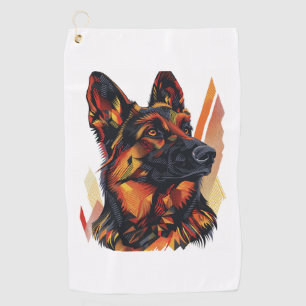 Serviette De Golf Elégance et Canine Grace bergers allemands
