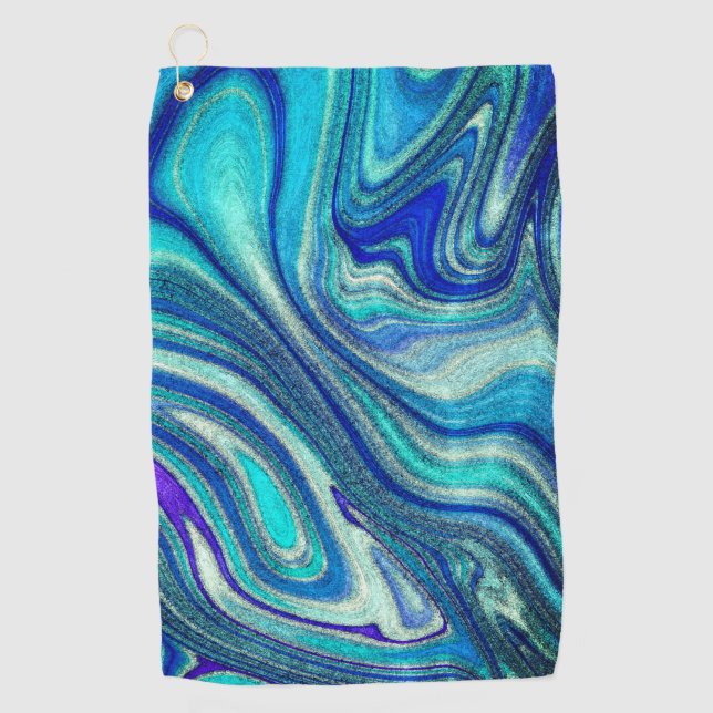 Serviette De Golf Elégant Aquamarine Paua Rainbow Shell inspiré (Devant)
