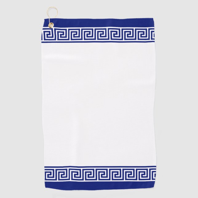Serviette De Golf Élégant bleu marine et blanc (Devant)