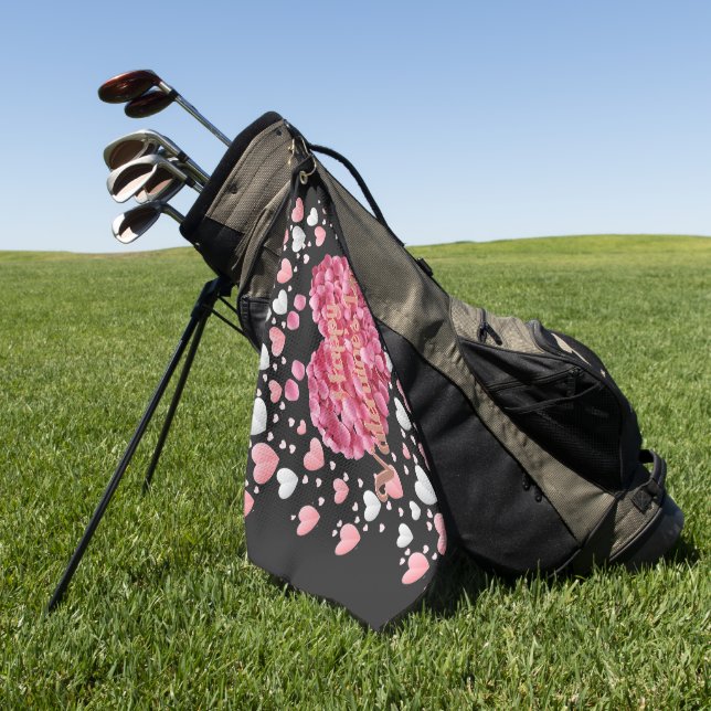 Serviette De Golf Élégant Heureuse Sainte-Valentin (Vert)