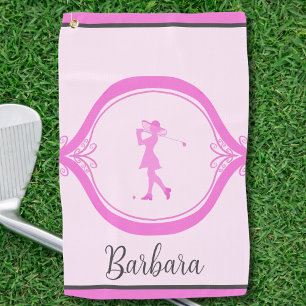 Serviette De Golf Élégant Lady Golfer Personnalisé