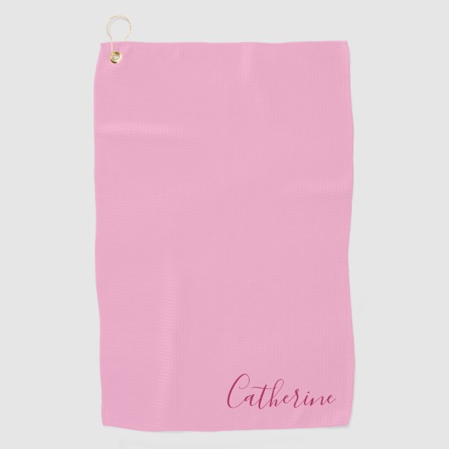 Serviette De Golf Elegant Simple Classy Modern Monogrammed Girly (Devant)