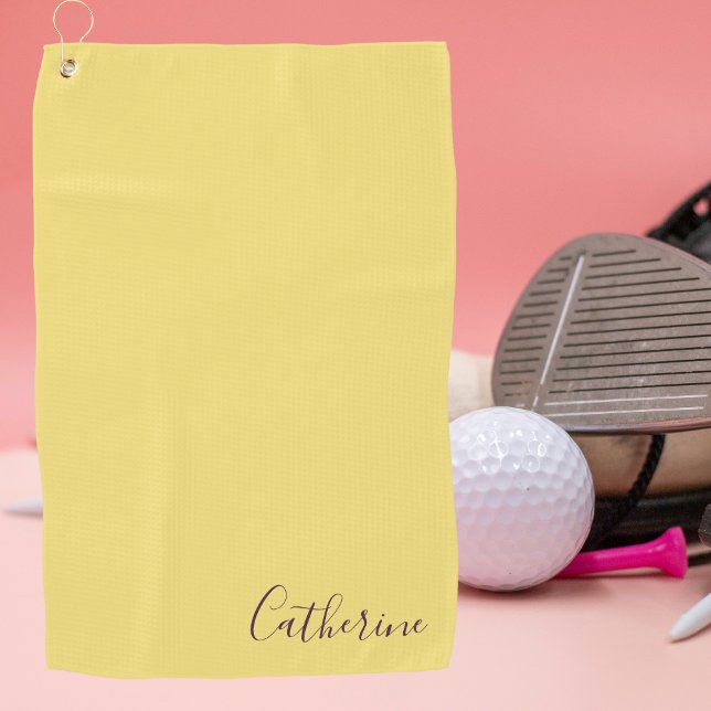 Serviette De Golf Élégant Simple Élégant Moderne Monogrammé Golfeur  (Créateur téléchargé)