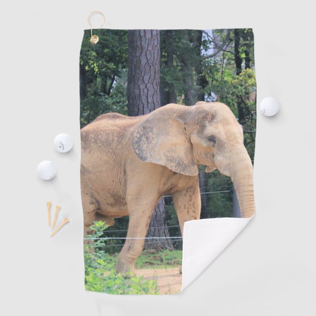 Serviette De Golf Eléphant (En situation)