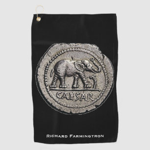 Serviette De Golf Eléphant César Romain Empereur Coin Tour