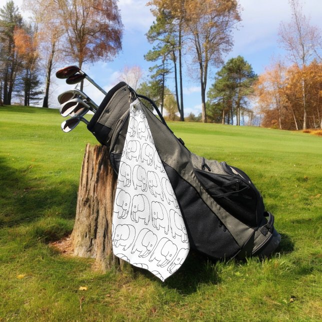 Serviette De Golf éléphants (golf towel)
