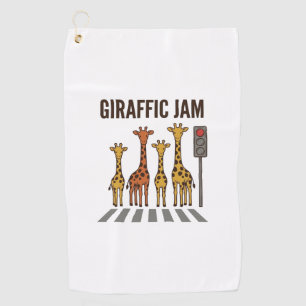 Serviette De Golf Embouteillage giraffic Drôle de girafe traversant