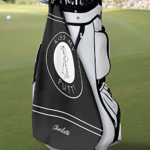 Serviette De Golf Embrasse Mon Putt Funny Lady Golfer Sports Pro Noi