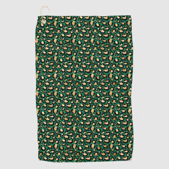 Serviette De Golf Emerald et Gold Safari Series Design 3 (Devant)