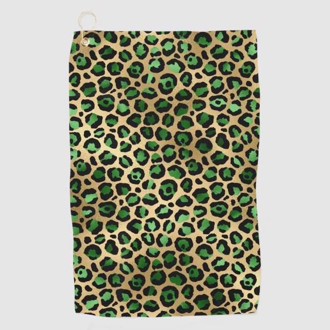 Serviette De Golf Emerald et Gold Safari Series Design 8 (Devant)