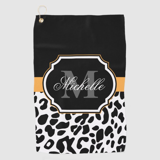 Serviette De Golf Empreinte de léopard (Devant)