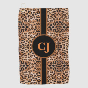 Serviette De Golf Empreinte de léopard élégant personnalisé