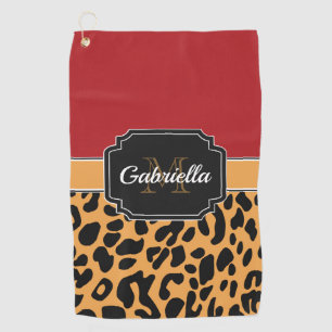 Serviette De Golf Empreinte de léopard mignon