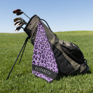 Serviette De Golf Empreinte de léopard, Spots, Leopard Violet, Votre