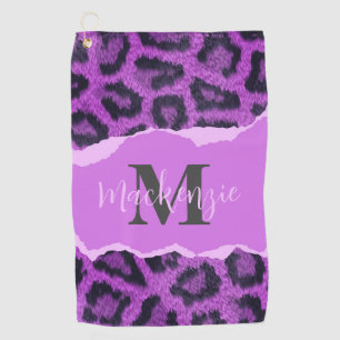 Serviette De Golf Empreinte de léopard violet