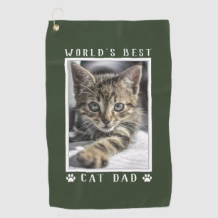 Serviette De Golf Empreintes de patte de papa chat le plus génial au