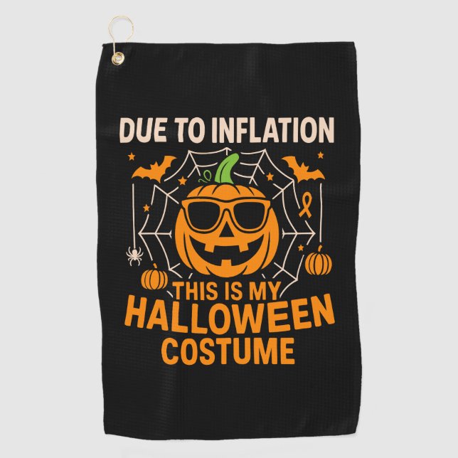 Serviette De Golf En raison de l'inflation, c'est mon Halloween (Devant)