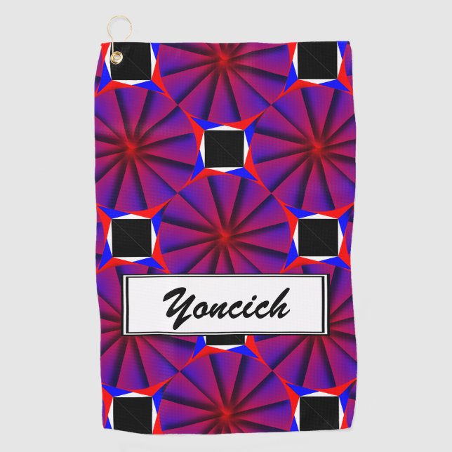 Serviette De Golf Endless Pinwheel par Kenneth Yoncich (Devant)