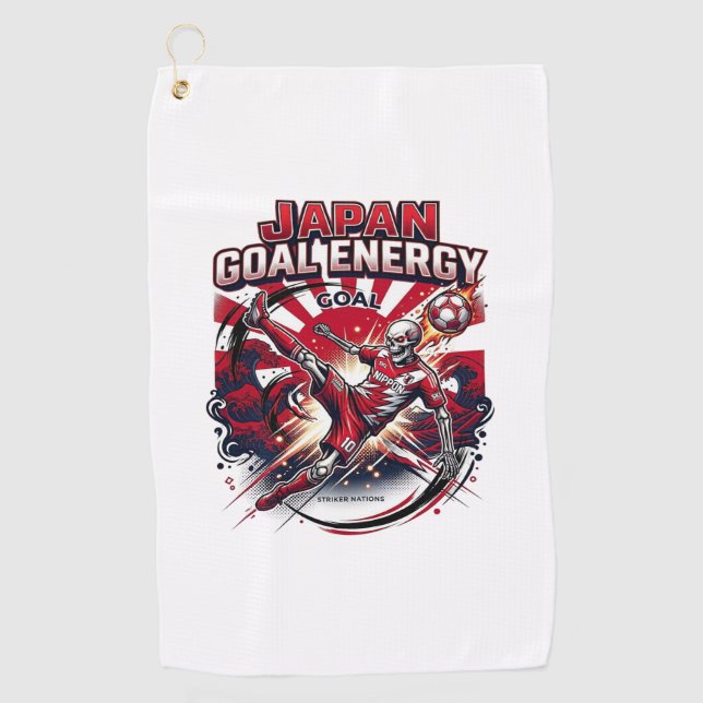 Serviette De Golf Énergie de l'objectif du Japon Squelette Attaquant (Devant)