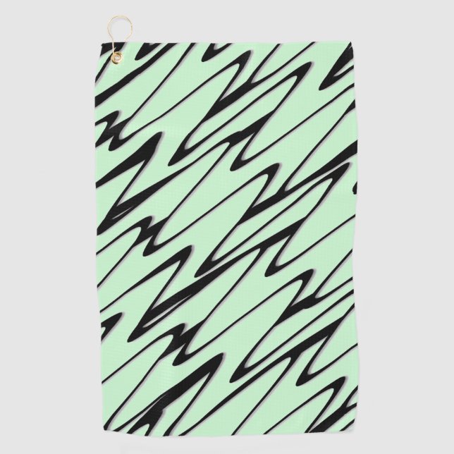 Serviette De Golf Engager la dynamique verte de la menthe (Devant)