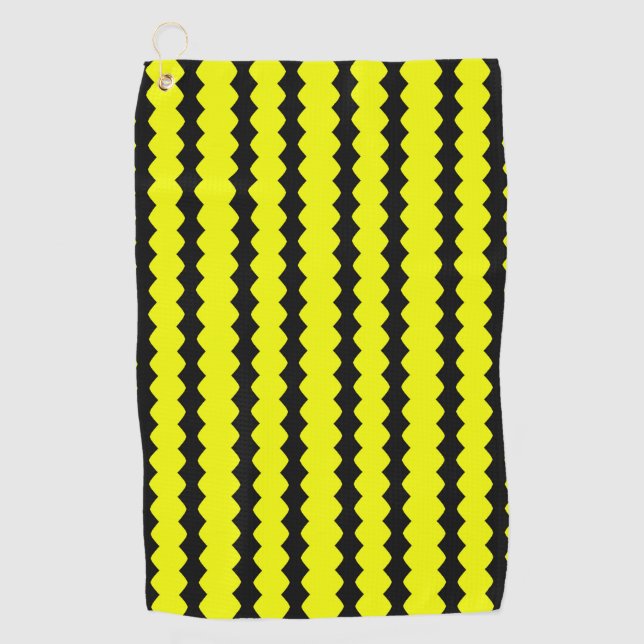 Serviette De Golf Enjambée Dorée (Devant)