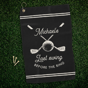 Serviette De Golf Enterrement de vie de garçon de golf amusant Derni