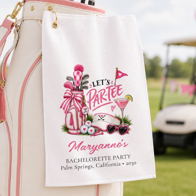Serviette De Golf Enterrement de vie de jeune fille Let's Par Tee (Créateur téléchargé)