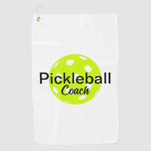 Serviette De Golf Entraîneur Personnalisé De Pickleball