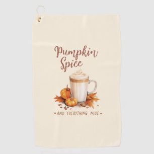 Serviette De Golf Épice citrouille - Feuillage de fin et d'automne